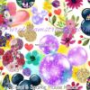 Floral & Sparkle Mouse Heads Cotton Lycra