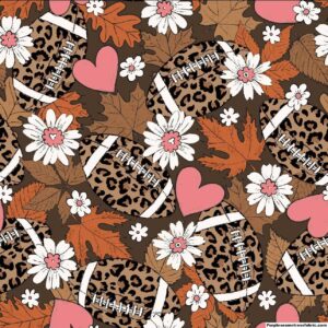 Floral and Leopard Footballs Cotton Lycra