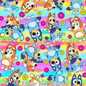 Flower Drop Bluey Cotton Lycra