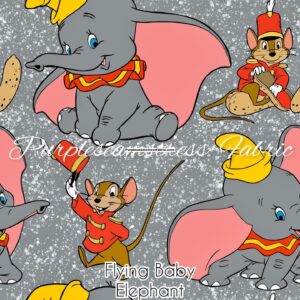Flying Baby Elephant Cotton Lycra