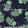 Frankenstein Heads On Navy Cotton Lycra