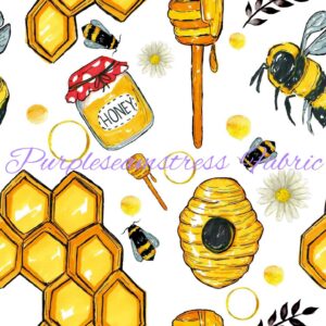Fresh Honey Bees Cotton Lycra