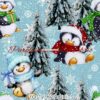 Frosty Penguins Cotton Lycra