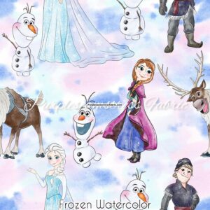 Frozen Watercolor Cotton Lycra