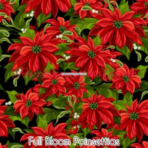 Full Bloom Poinsettia Cotton Lycra