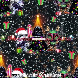 Galactic Christmas Cotton Lycra
