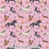 Galloping Ponies Cotton Lycra