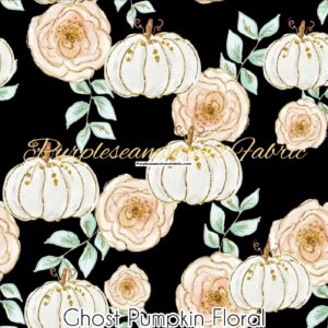 Ghost Pumpkin Floral Cotton Lycra