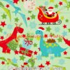 Gift Exchange Dinos on Green Cotton Lycra