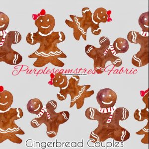 Gingerbread Couples Cotton Lycra