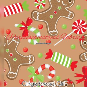 Gingerbread Girl Cotton Lycra
