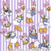 Girly Duck on Stripes Cotton Lycra