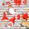 Gnome Stripes Christmas Cotton Lycra