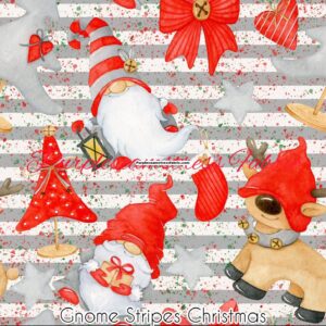 Gnome Stripes Christmas Cotton Lycra