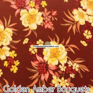 Golden Amber Bouquets Double Brushed Poly