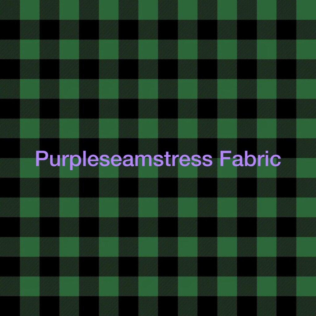 Green/Black Plaid Purpleseamstress Fabric
