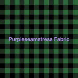 Green/Black Plaid Cotton Lycra
