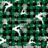 Green/Black Reindeer Plaid Cotton Lycra