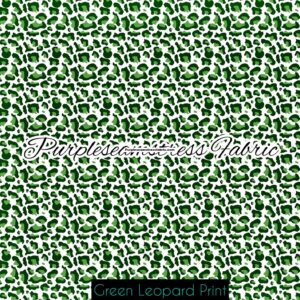 Green Leopard print Cotton Lycra