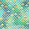 Green Mermaid Scales Cotton Lycra