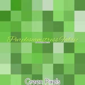 Green Pixels Cotton Lycra