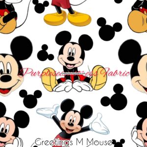 Greetings M Mouse Cotton Lycra