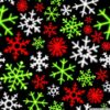 Grinch Neon Christmas Snowflakes Cotton Lycra