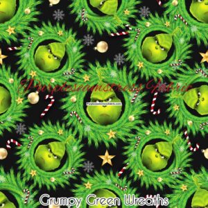 Grumpy Green Wreaths Cotton Lycra