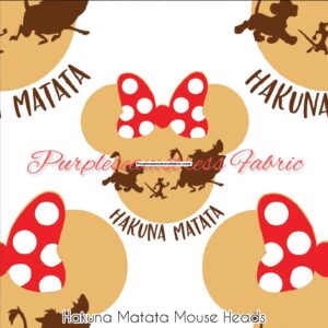Hakuna Matada Mouse Heads Cotton Lycra