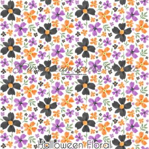 Halloween Floral Cotton Lycra