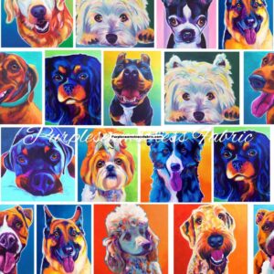 Puppy Portraits Cotton Lycra