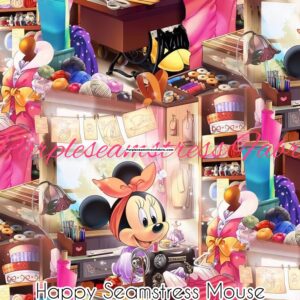 Happy Seamstress Mouse Cotton Lycra