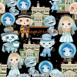 Haunted Mansion Ghouls Cotton Lycra