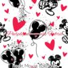 Heart Mouse Balloons Cotton Lycra
