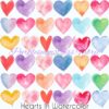 Hearts in Watercolor Cotton Lycra