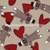 Valentines Hearts  Sock Monkeys Cotton Lycra