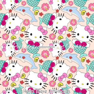 Hello There Kittymaids Cotton Lycra