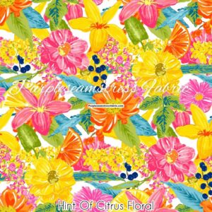 Hint Of Citrus Floral Cotton Lycra