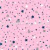 Hint of Glitter Stars on Pink Cotton Lycra