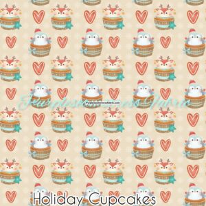 Holiday Cupcakes Cotton Lycra