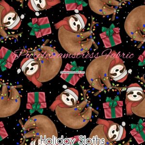 Holiday Sloths Cotton Lycra