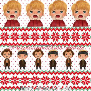 Home Alone on Fair Isle Cotton Lycra