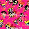 Hot Pink Power Puffs Cotton Lycra