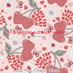 I Love You Cherry Much Cotton Lycra