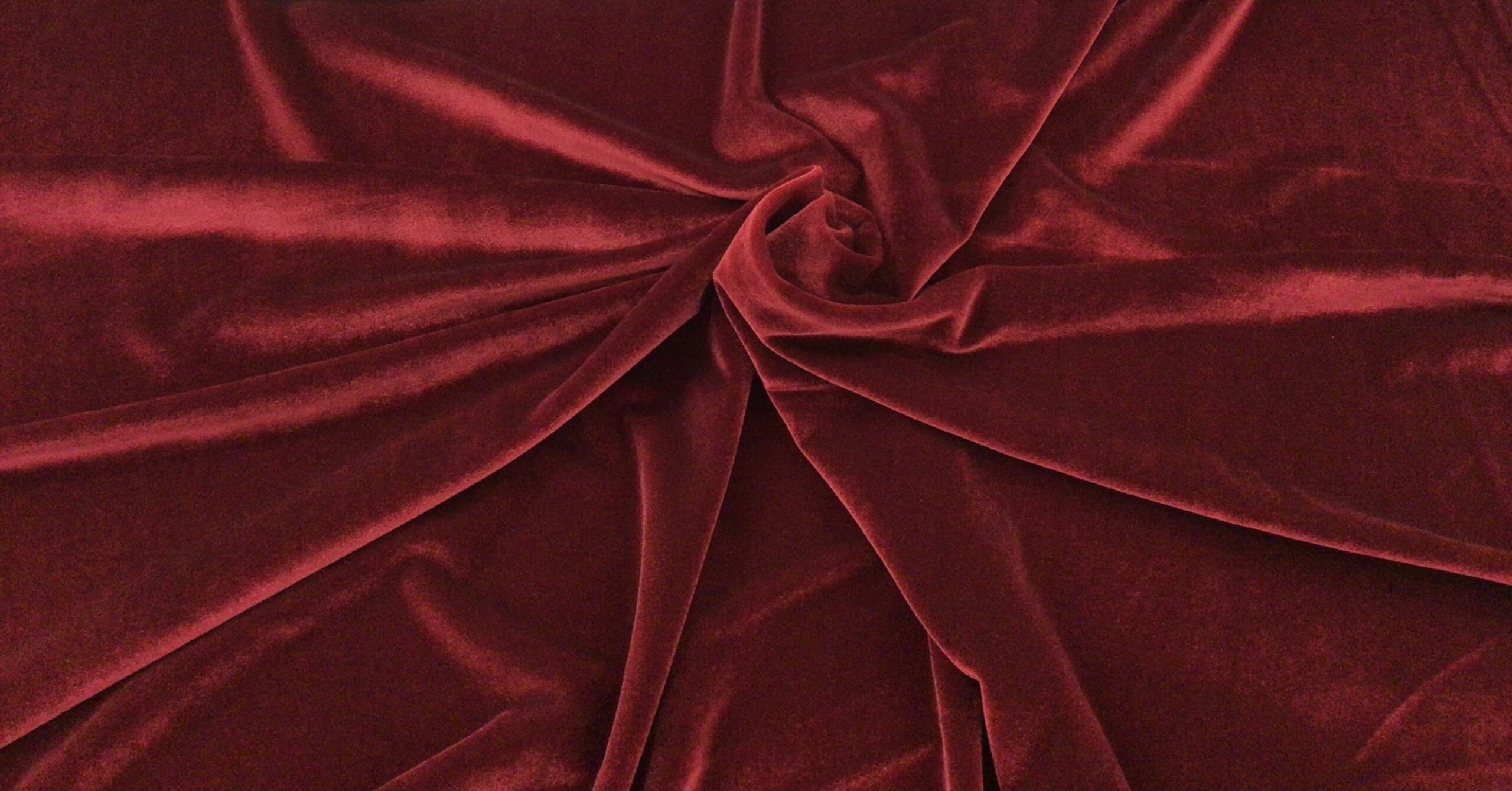 Dark Burgundy Silk Velvet Fabric