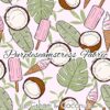 Ice Cream & Coconuts Cotton Lycra