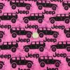Jeep on Pink Cotton Lycra
