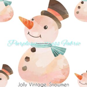 Jolly Vintage Snowmen Cotton Lycra