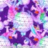 Journey to Imagination on Purple Cotton Lycra