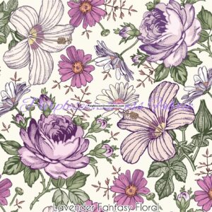 Lavender Fantasy Floral Cotton Lycra